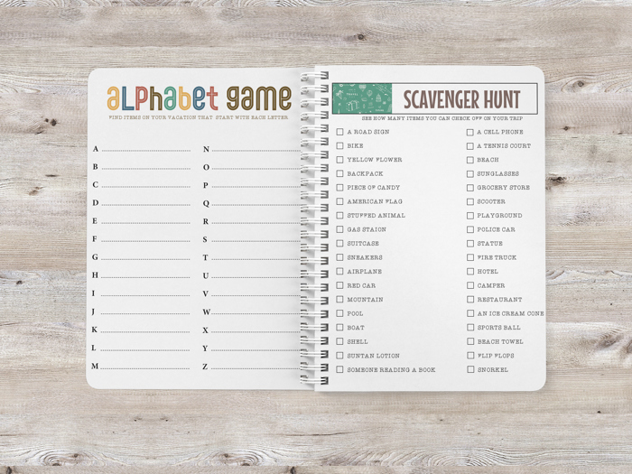 Kids Travel Notebook | 5.5" x 7.25" | 30 Pages