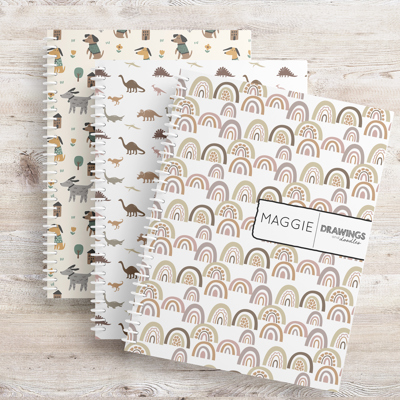 Personalized Sketchbook | 8.5 x 11 | 50 Blank White Pages