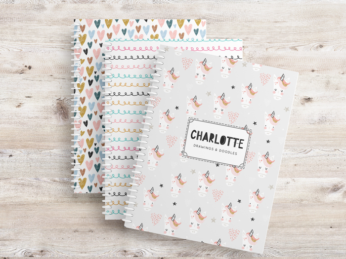 Personalized Sketchbook | 8.5 x 11 | 50 Blank White Pages