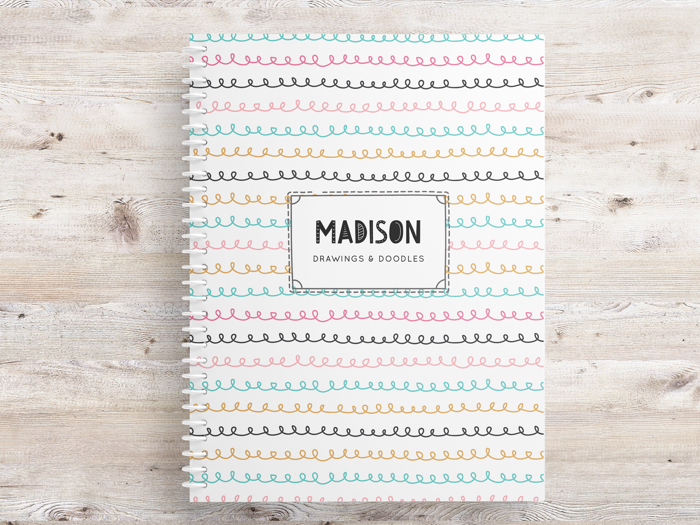 Personalized Sketchbook | 8.5 x 11 | 50 Blank White Pages