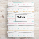 Scribble Print Personalized Sketchbook | 8.5 x 11 | 50 Blank White Pages
