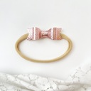 Mauve - Navy Baby Girl Hair Bows Headbands, Set of 3 Vegan Leather Mini Bows