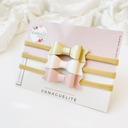 Pearly Baby Girl Hair Bows Headbands, Set of 3 Vegan Leather Mini Bows