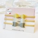  Baby Girl Hair Bows Headbands, Set of 3 Vegan Leather Mini Bows