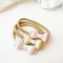  Baby Girl Hair Bows Headbands, Set of 3 Vegan Leather Mini Bows
