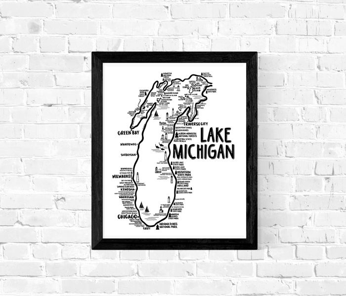 Great Lakes Map Prints