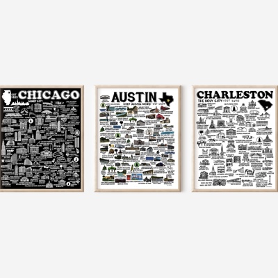City Map Prints | 3 Colors