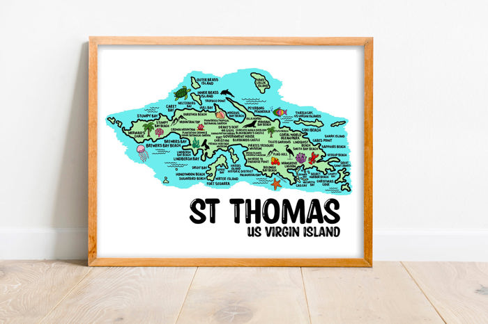 Vacation Map Prints