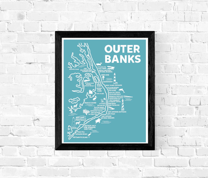 Vacation Map Prints