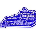 Kentucky State Map Stickers