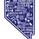 Nevada State Map Stickers