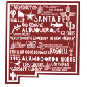 New Mexico State Map Stickers