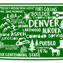 Colorado State Map Stickers