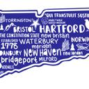 Connecticut State Map Stickers