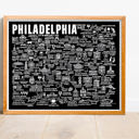 Philadelphia Black City Map Prints | 3 Colors