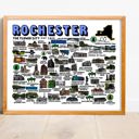 Rochester NY Multi City Map Prints | 3 Colors