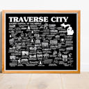 Traverse City Black City Map Prints | 3 Colors