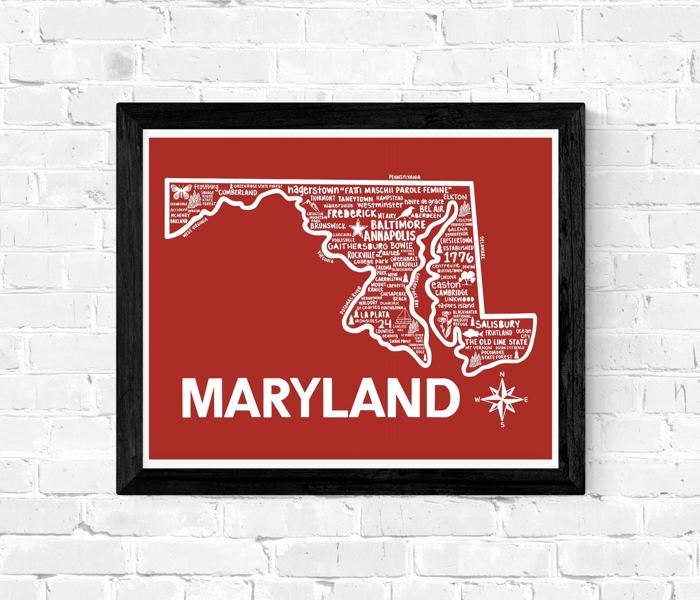 State Map Print | 3 Colors