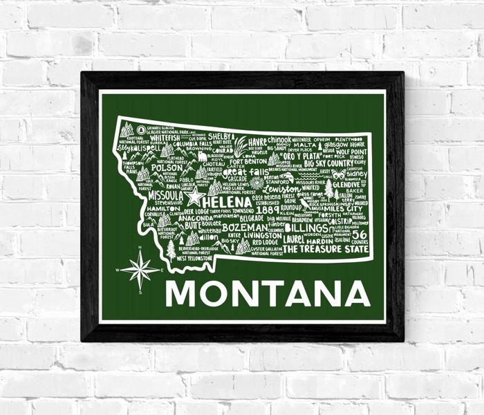 State Map Print | 3 Colors
