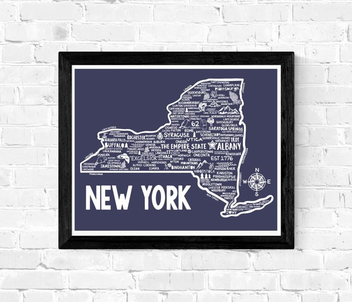 State Map Print | 3 Colors