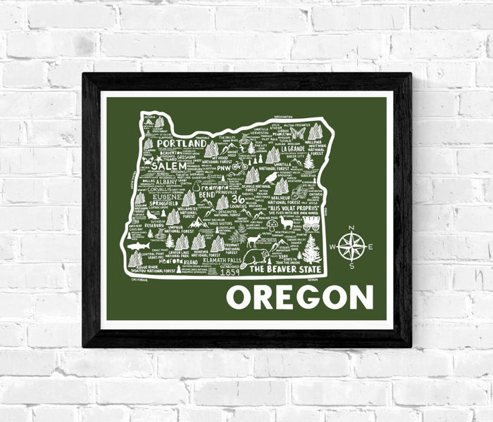 State Map Print | 3 Colors