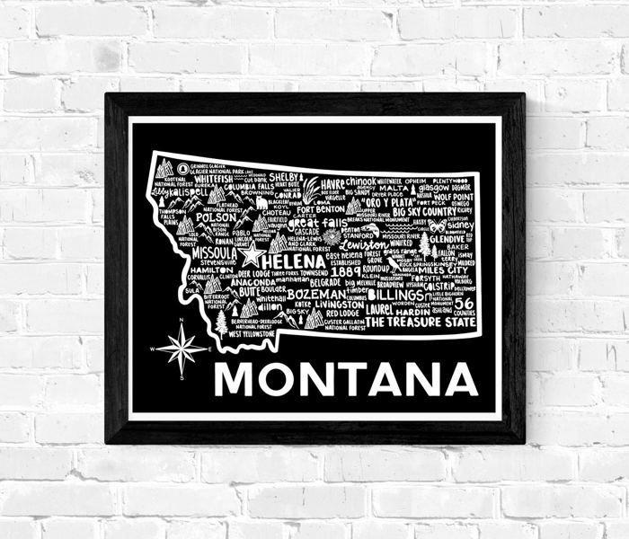 State Map Print | 3 Colors
