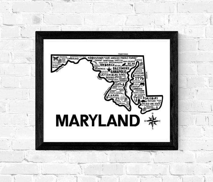 State Map Print | 3 Colors