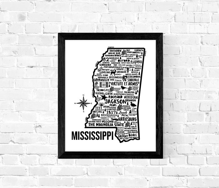 State Map Print | 3 Colors