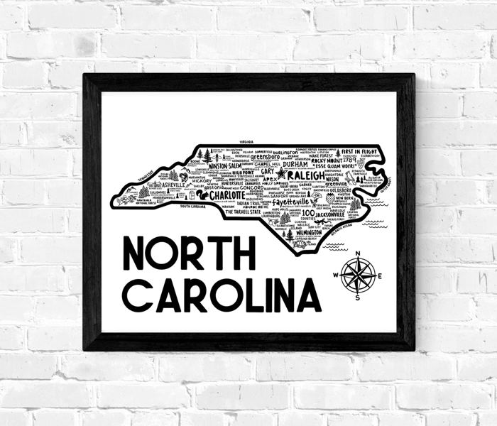 State Map Print | 3 Colors