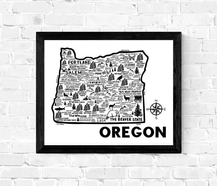 State Map Print | 3 Colors