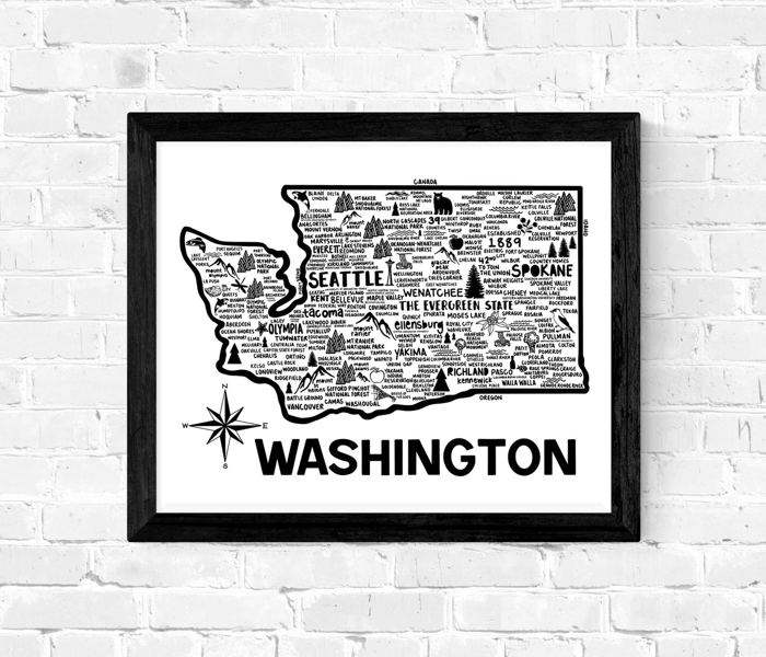 State Map Print | 3 Colors