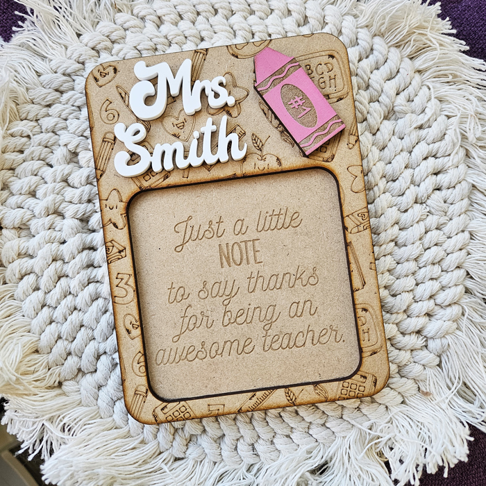 Personalized Teacher Sticky Note Pad Holder | Teacher Appreciation Gift | Back To School