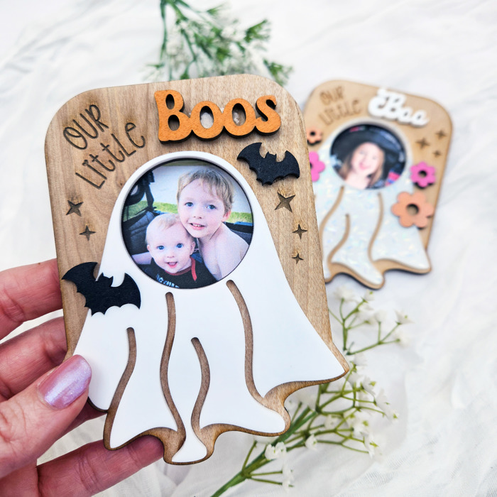 Halloween Fridge Magnet Photo Frame | Our Little Boos Ghost Picture Frame | Ghost Magnet Kids Keepsake Gift