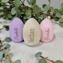  Personalized Wooden Easter Egg: Engraved Name, Kids Easter Decor