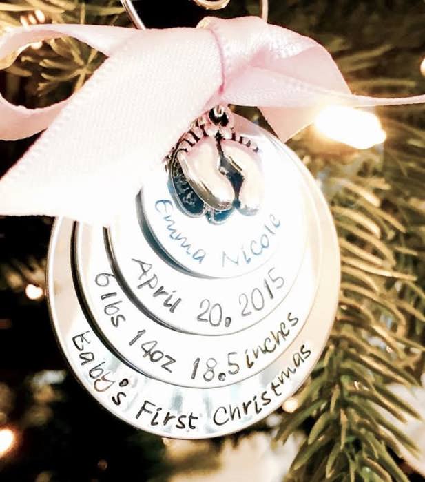 Custom Baby's First Christmas Ornament 