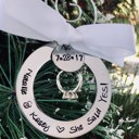  Personalized engagement ornament She Said Yes ornament Christmas ornament with names engagement ring gift First Christmas gift