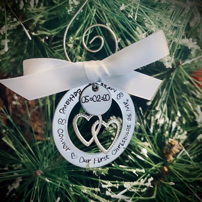 Custom First Christmas as Mr and Mrs Ornament Personalized Christmas ornament First Christmas married Wedding ornament bridal shower wedding gift