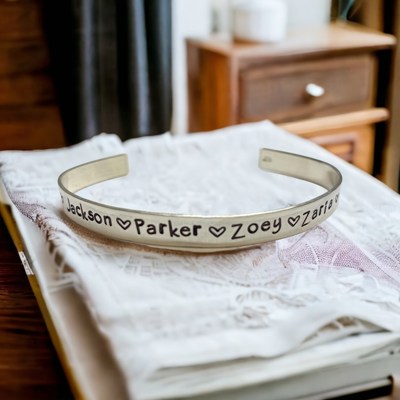 Personalized name bracelet for mothers gift for her custom monogrammed cuff bracelet