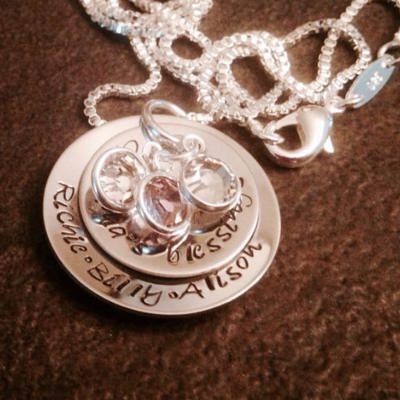 Personalized Mother's Necklace with birthstones