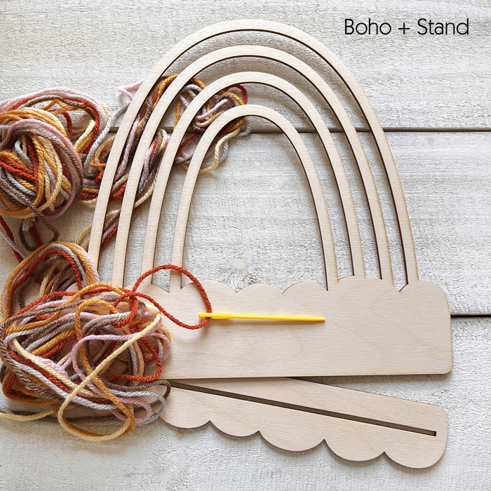 Large Personalized Rainbow Craft + Stand