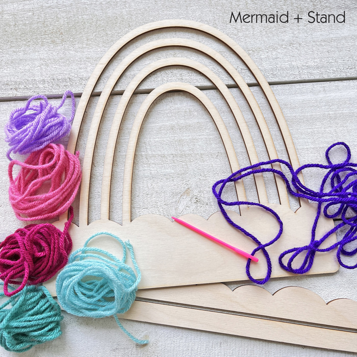 Large Personalized Rainbow Craft + Stand