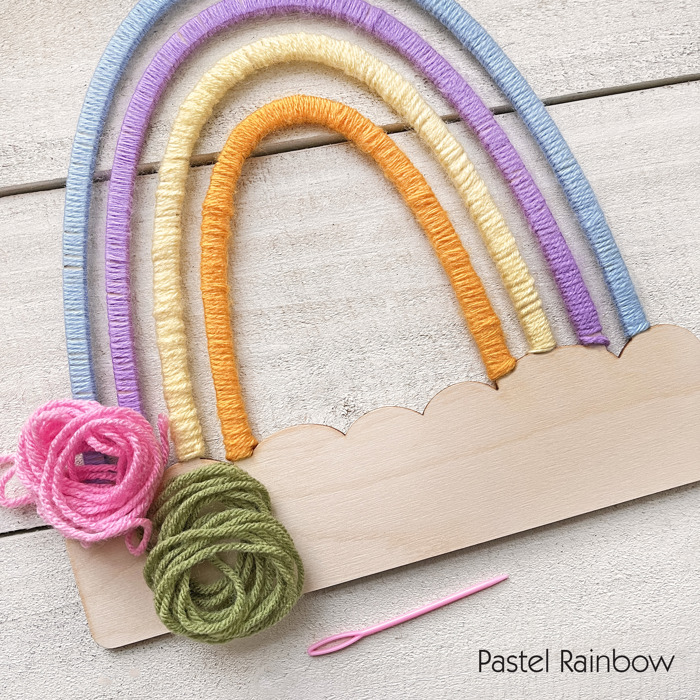 Large Personalized Rainbow Craft + Stand