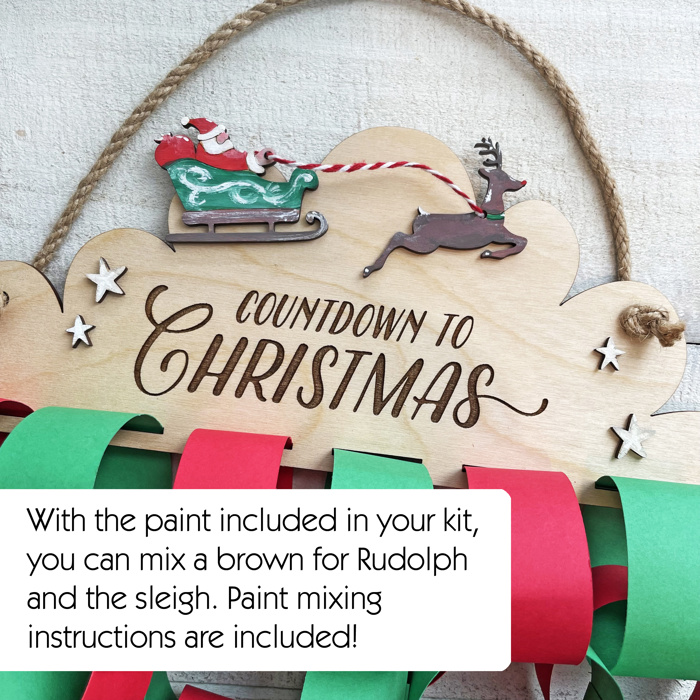 Countdown to Christmas - Paper Chain Painting Craft Kit for Kids & Adults