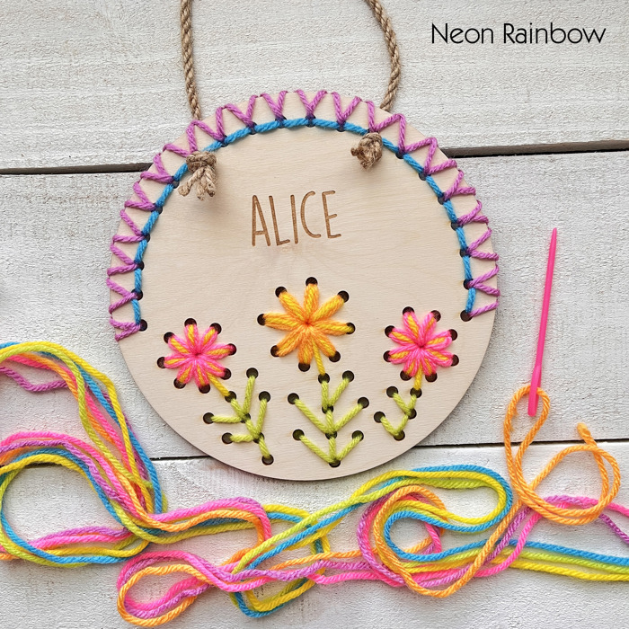 Wooden Flower Door Hanger - Personalized Yarn Craft Kit