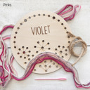Pinks Wooden Flower Door Hanger - Personalized Yarn Craft Kit