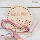 Princess Wooden Flower Door Hanger - Personalized Yarn Craft Kit