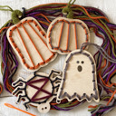  Halloween Yarn Shapes - Boo Basket Crafts for Kids