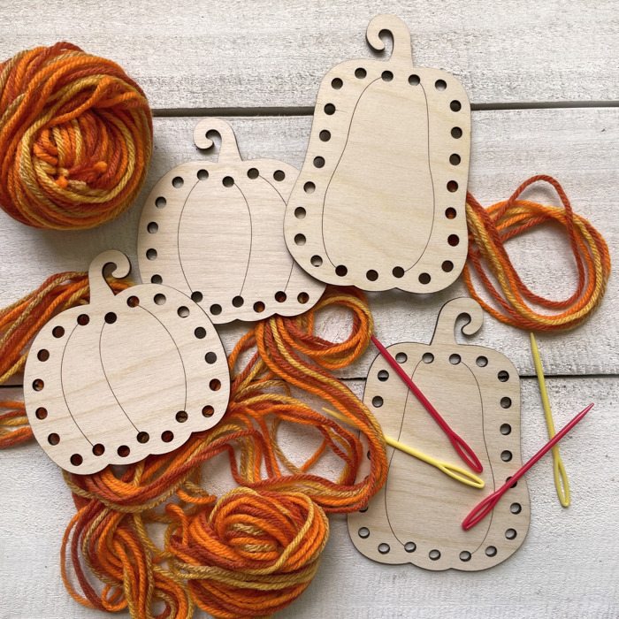 Halloween Yarn Shapes - Boo Basket Crafts for Kids