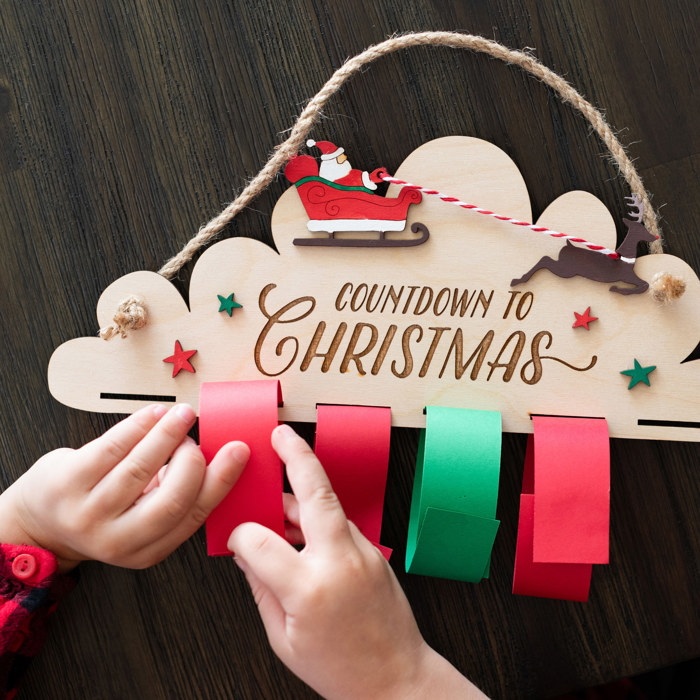 Countdown to Christmas - Paper Chain Painting Craft Kit for Kids & Adults