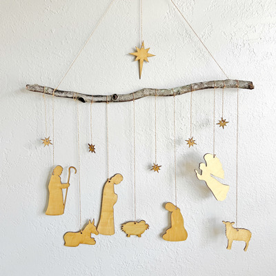 Nativity Hanging Mobile Craft Kit - DIY Christmas Decor
